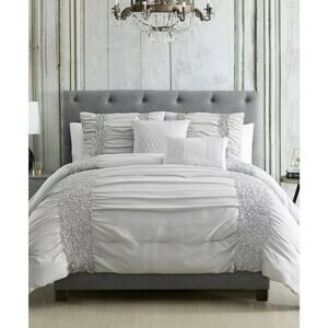 Hallmart Collectible Amalina 4-Pc Comforter Set Twin/ Twin XL Grey